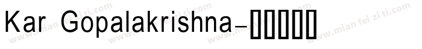 Kar Gopalakrishna字体转换